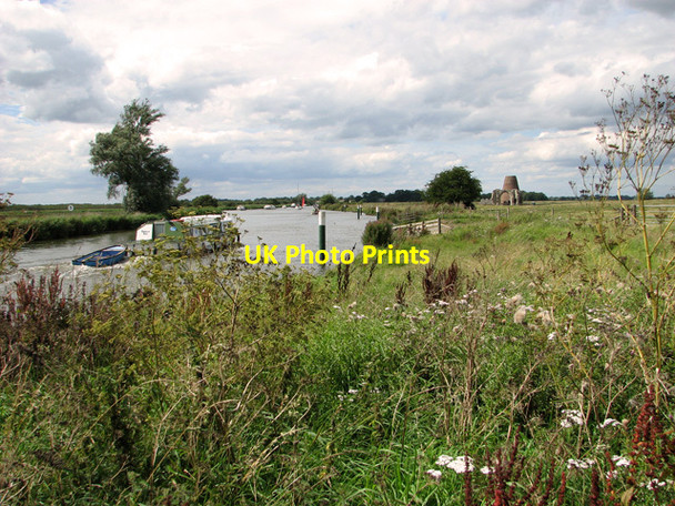 Photo 6"x4" Boats on the River Bure, St Benet's Abbey Thurne c2011