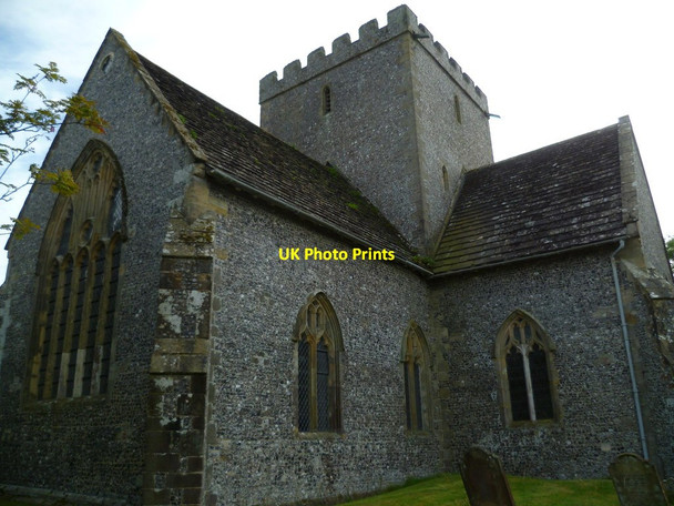 Photo 6"x4" Poynings church from north east corner of churchyard Poynings c2011