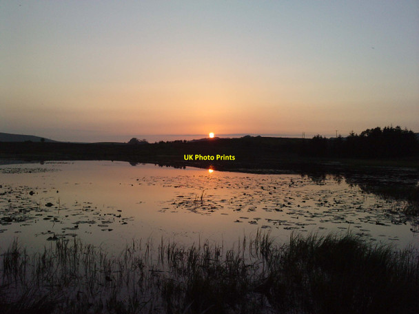 Photo 6"x4" Early June sunset over Doe's Loch Burnton\/NS4706 c2011