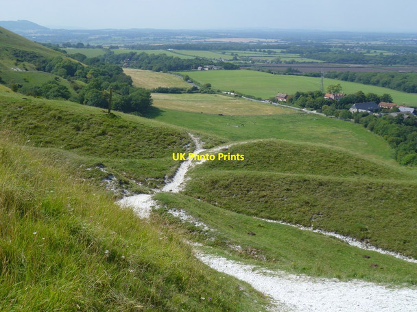 Photo 6"x4" Tracks on Fulking Escarpment Fulking c2011