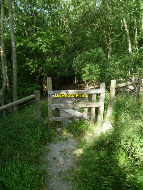 Photo 6"x4" Stile on steep footpath by Fulking Fulking c2011