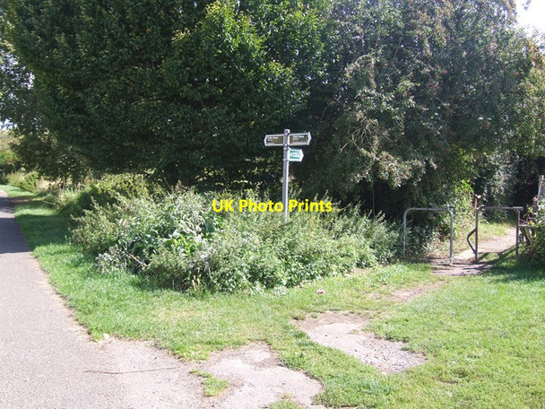 Photo 6"x4" Footpath Sign Wisbech c2011