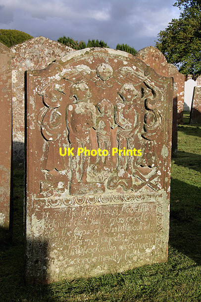 Photo 6"x4" A symbolic gravestone in Borgue Parish Churchyard Borgue\/NX6348 c2011