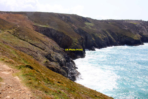 Photo 6"x4" Cliffs looking towards Cligga Point Trevellas c2011