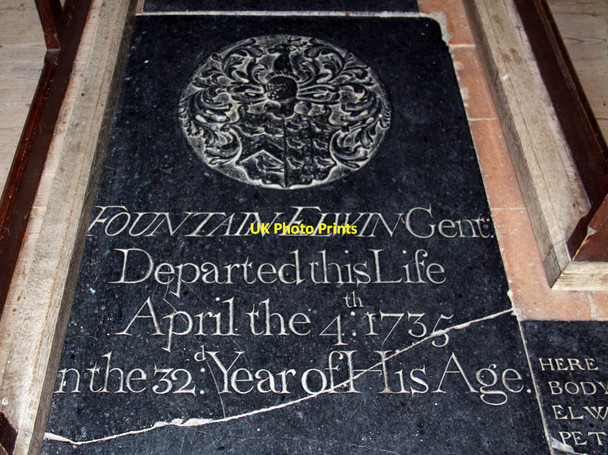 Photo 6"x4" St Andrew, Thurning - Ledger slab Thurning\/TG0829 c2011