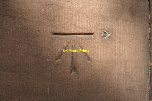 Photo 6"x4" Bolt Bench Mark, Chester Cathedral Chester c2011