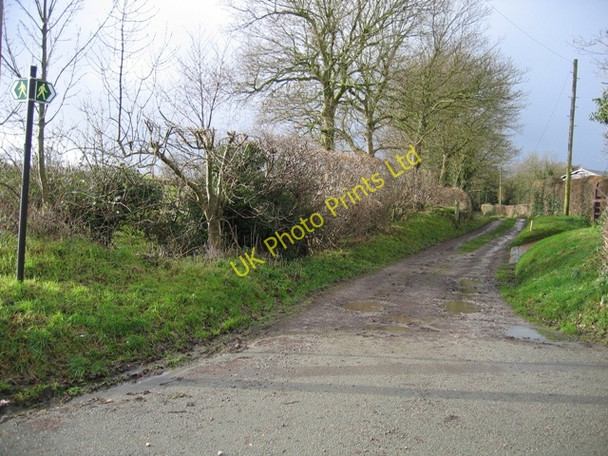 Photo 6"x4" Lane and Footpath to Leeswood-Green Farm Pontblyddyn c2007
