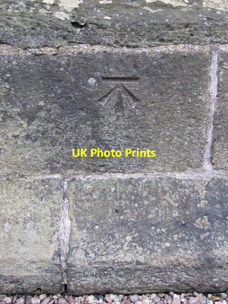 Photo 6"x4" 1GL bench mark and bolt on St Mary's tower Ruabon\/Rhiwabon c2011