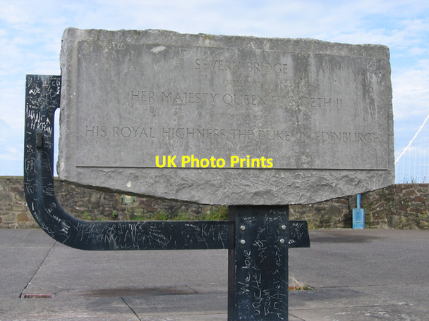 Photo 6"x4" Severn Bridge commemorative stone Aust\/ST5789 c2007