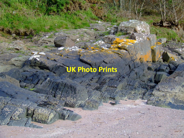 Photo 6"x4" Rocks at Inverkip Yacht Club. Inverkip c2011