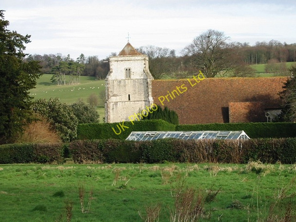 Photo 6"x4" Bishopsbourne church from the SW. Bishopsbourne c2007