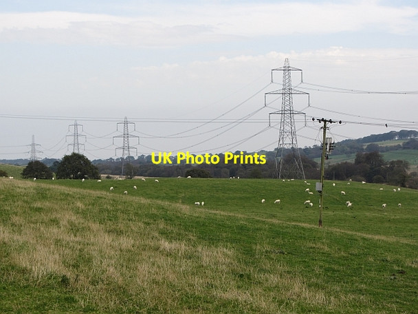 Photo 6"x4" Power line near Kilsyth Dullatur c2011