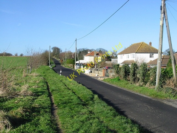 Photo 6"x4" Downs Road, looking west East Studdal c2007