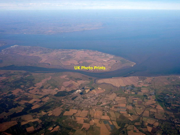 Photo 6"x4" North Kent with Isle of Sheppey from the Air Eastchurch\/TQ9871 c2011
