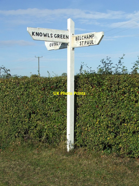 Photo 6"x4" Finger Post Ovington\/TL7642 c2011