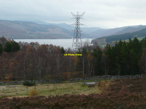 Photo 6"x4" View ruined by electricity pylon Tummel Bridge c2011