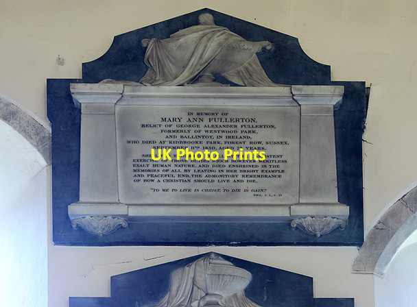 Photo 6"x4" Monument to Mary Ann Fullerton - St Mary's church, South Stoneham Southampton c2011