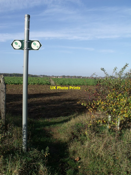 Photo 6"x4" Public Footpath to Wellingore, off High Dike Wellingore c2011