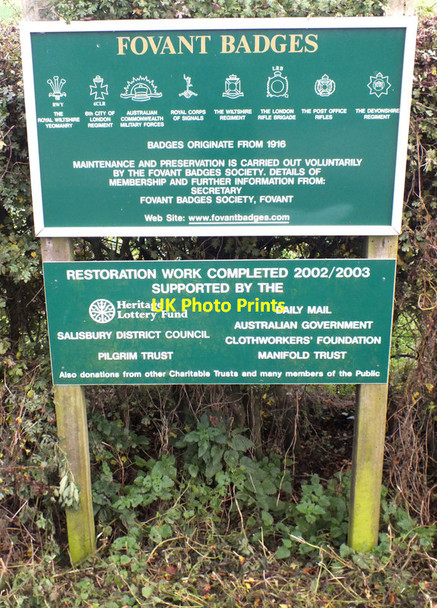 Photo 6"x4" Information sign Compton Chamberlayne c2011