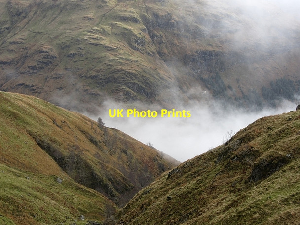 Photo 6"x4" A fog filled Glen Fyne Allt a Mhuilinn c2011