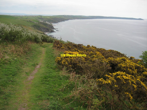 Photo 6"x4" View east from above Cargloth Cliff Portwrinkle c2011