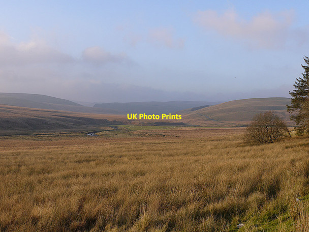 Photo 6"x4" The upper Elan valley in autumn Esgair Rudd c2011