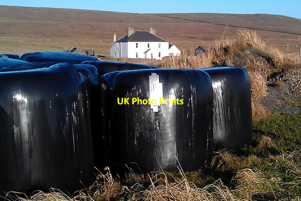 Photo 6"x4" Silage bales, near Hillsgarth, Baltasound Baliasta\/HP6009 c2011