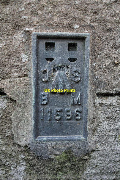 Photo 6"x4" Flush Bracket Bench Mark, Ripley Town Hall Ripley\/SE2860 c2011