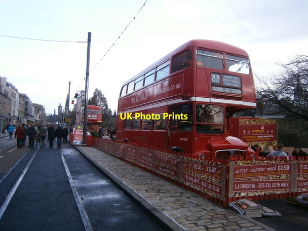 Photo 6"x4" Red Bus, Princes Street,  Edinburgh Edinburgh c2011