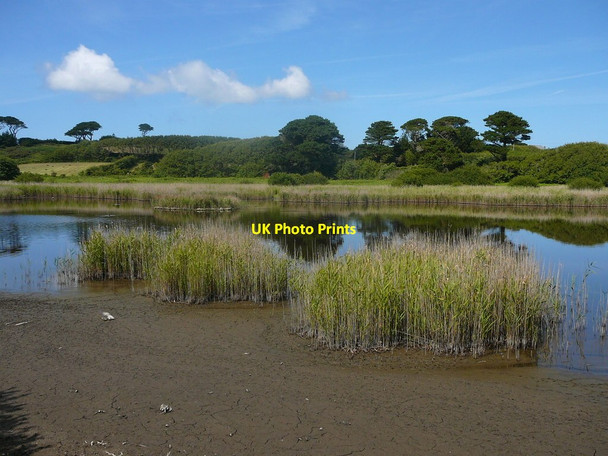 Photo 6"x4" Nature reserve and pool inland from Porth Hellick Hugh Town c2011