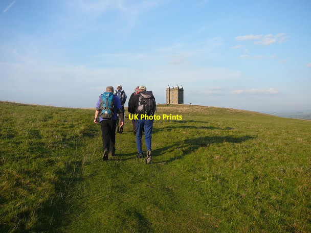Photo 6"x4" Walking group heading towards The Cage in Lyme Park Danebank c2011