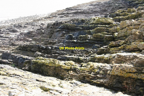 Photo 6"x4" Barry Island rock formations on Friars Point Mar 2008 Barry Island c2008