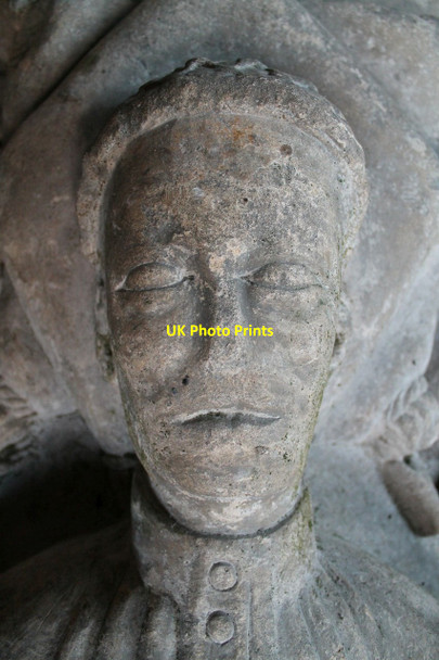 Photo 6"x4" Detail of Hautacia Effigy, Norton Disney church Norton Disney c2012