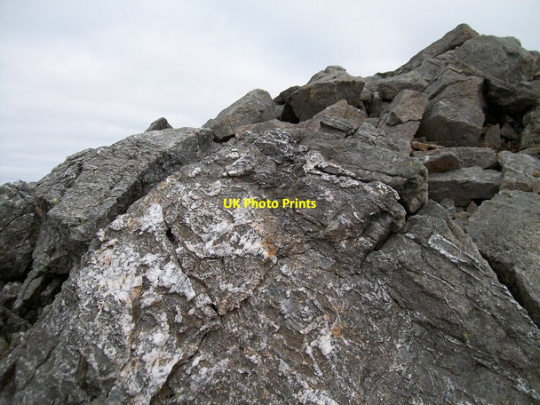 Photo 6"x4" Rocks on the summit ridge of Elidir Fawr Dinorwic c2011