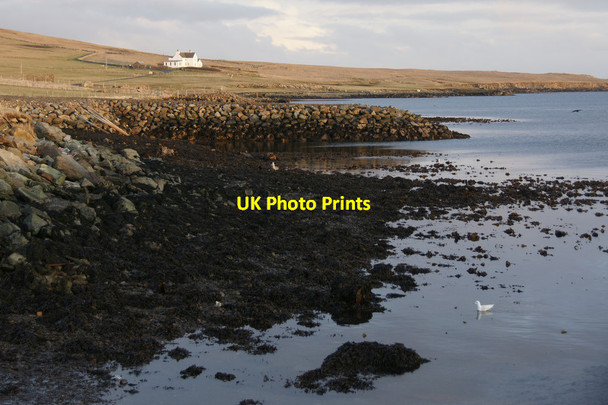 Photo 6"x4" Coastline east of Baltasound pier Baltasound c2012