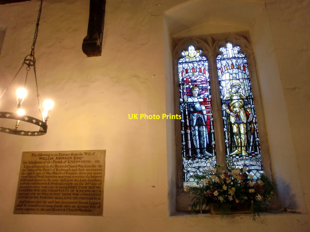 Photo 6"x4" Stained Glass Window, Church of St Mary and St Thomas, Knebworth Old Knebworth c2011