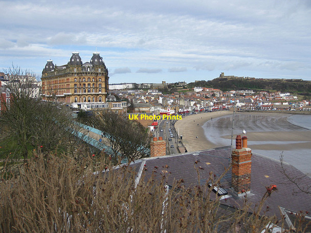 Photo 6"x4" Grand Hotel and Scarborough Castle Scarborough\/TA0388 c2012