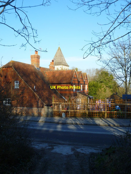 Photo 6"x4" Bridleway reaches the A275 at Offham Lewes c2012