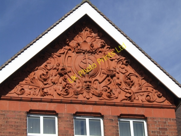 Photo 6"x4" Terracotta panel on St George's Institute Telford c2007