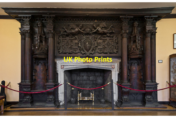 Photo 6"x4" Fireplace, Holbein Hall, Reigate Priory Reigate c2012