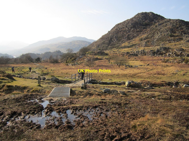 Photo 6"x4" Footpath junction Capel Curig c2012