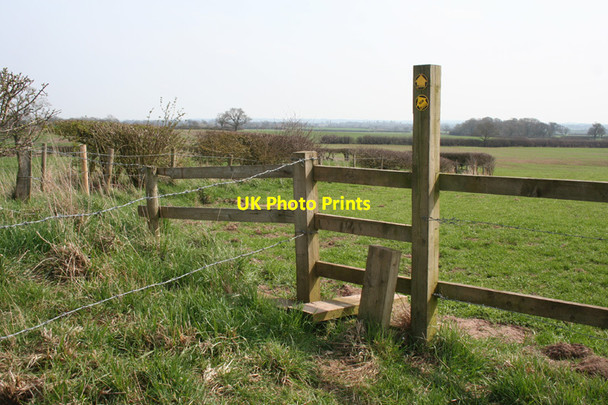 Photo 6"x4" Stile on the South Cheshire Way Broomhall\/SJ6247 c2010
