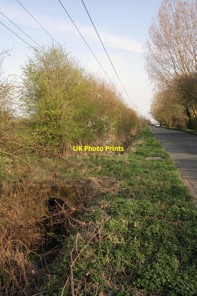 Photo 6"x4" Burcot Lane, ditch, culvert and road Berinsfield c2012