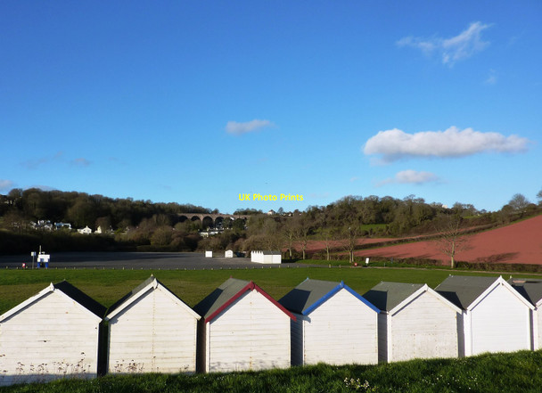 Photo 6"x4" Beach Huts at Broadsands beach Broadsands c2012