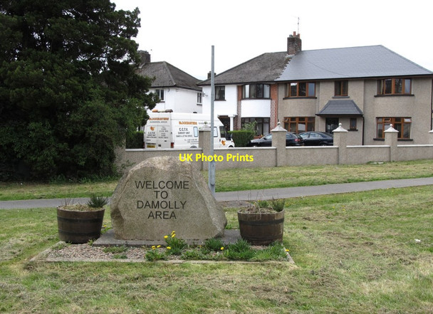 Photo 6"x4" Welcome to the Damolly Area - sign at the entrance to Shandon Park Newry c2012
