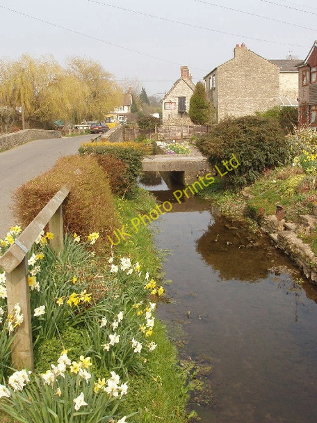 Photo 6"x4" Stream by village street, Wendlebury Wendlebury c2007