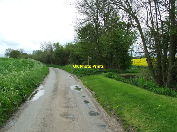 Photo 6"x4" Country Road And Footpath Boyton End\/TL7144 c2012