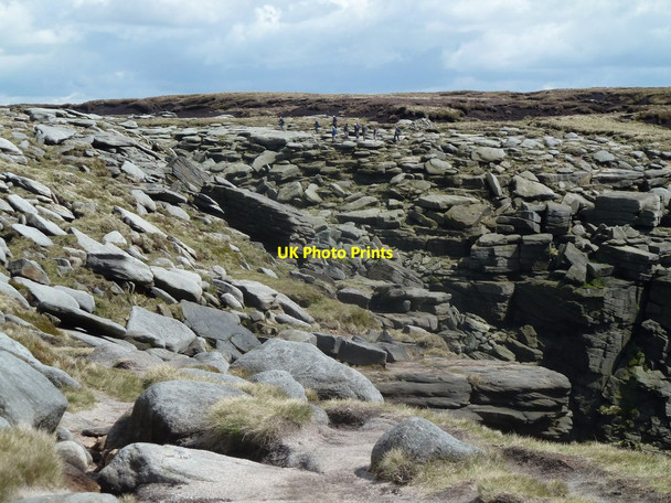 Photo 6"x4" Approaching Kinder Downfall Farlands Booth c2012