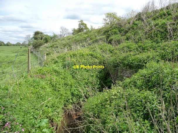 Photo 6"x4" Drain at the bottom of the railway embankment Knutsford c2012
