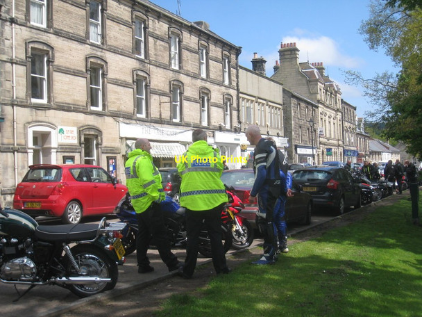 Photo 6"x4" Police and bikers, Rothbury Rothbury c2012